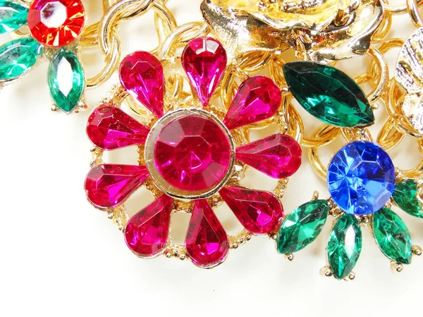 Biżuteria z kryształów jasne Broszka luksus moda — Zdjęcie stockowe