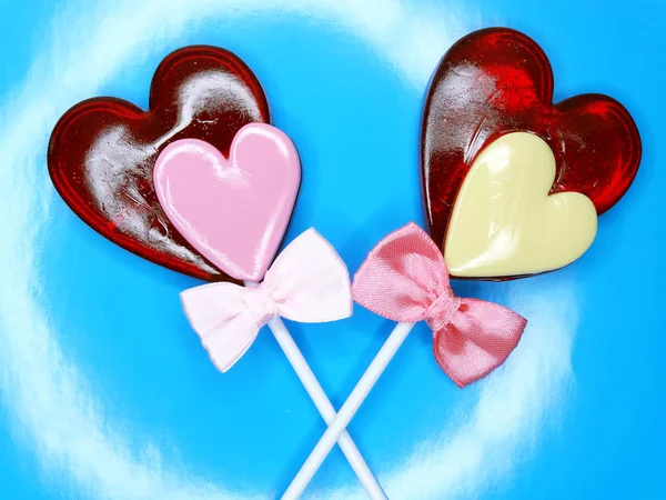 Серце льодяники солодке кохання Валентина день — стокове фото