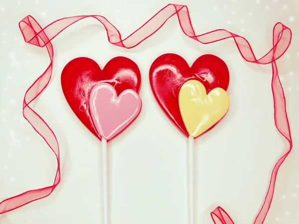 Hart lollies sweet love Valentijnsdag — Stockfoto