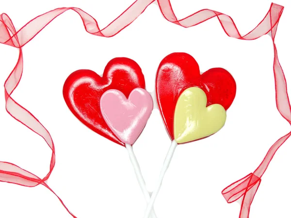 Hart lollies sweet love Valentijnsdag — Stockfoto