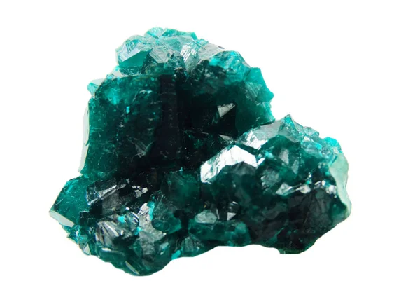 Dioptase crystal quartz geode geologické krystaly — Stock fotografie