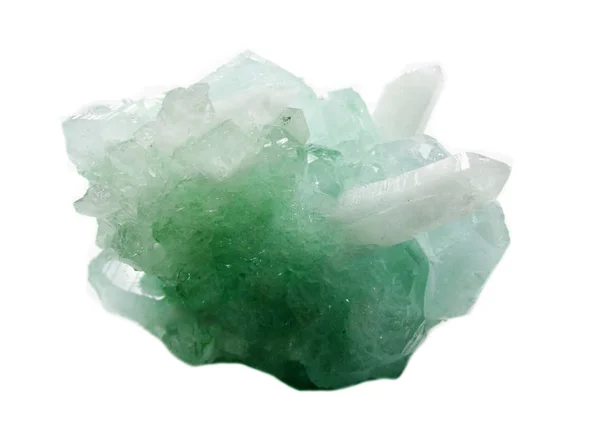 Aquamarine crystal quartz geode geological crystals — Stock Photo, Image