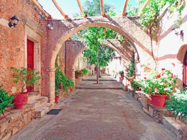 geleneksel manastır mimari Yunanistan Crete Adası