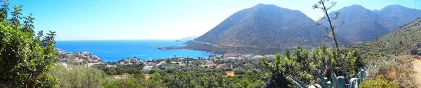 Panorama da paisagem costeira mar ilha de Creta Grécia — Fotografia de Stock