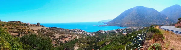 Panorama da paisagem costeira mar ilha de Creta Grécia — Fotografia de Stock