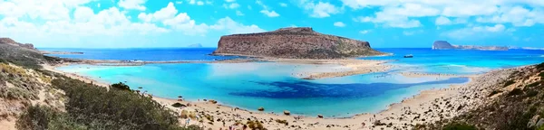 Panorama van strand en kust landschap zee Kreta eiland Griekenland — Stockfoto