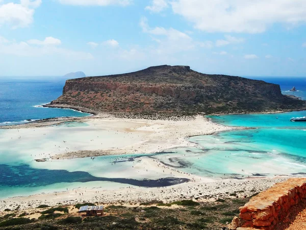 Strand en kust landschap zee Kreta eiland Griekenland — Stockfoto