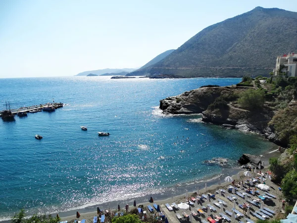 Playa y costa paisaje mar Isla de Creta Grecia — Foto de Stock