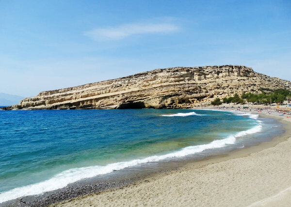 beach and coast landscape sea Crete island Greece