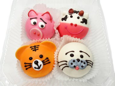 yaratıcı yiyecekler kek için çocuk komik hayvan formuna