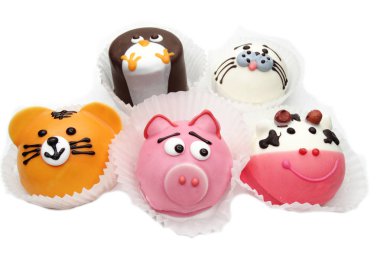 yaratıcı yiyecekler kek için çocuk komik hayvan formuna