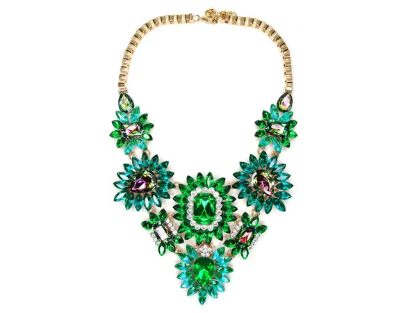 Biżuteria z kryształów jasne naszyjnik luksus moda — Zdjęcie stockowe