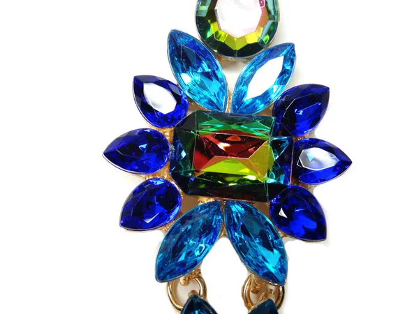 Joyas con cristales brillantes broche moda de lujo — Foto de Stock