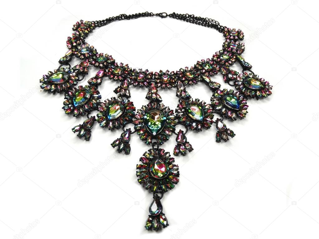 jewelry with bright crystals necklace luxury fashion