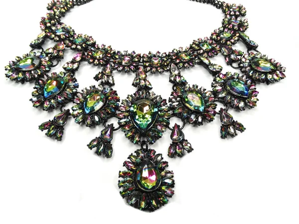 Joyería con cristales brillantes collar de moda de lujo — Foto de Stock