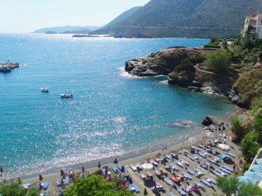 plaj ve sahil deniz Girit Adası Yunanistan manzara