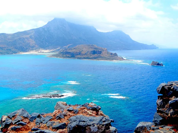 Playa y costa paisaje mar Isla de Creta Grecia —  Fotos de Stock