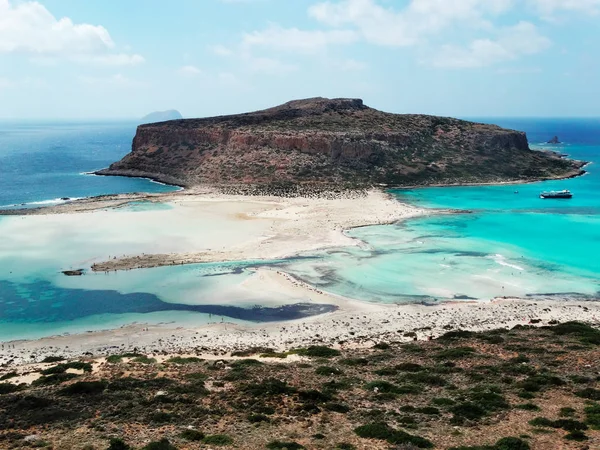 Plaży i wybrzeża Morza Kreta Grecja wyspa krajobraz — Zdjęcie stockowe