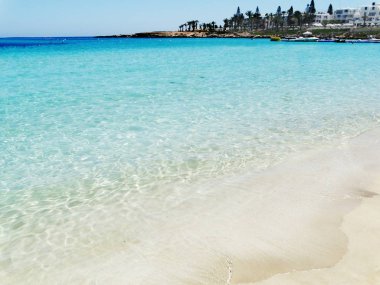 plaj sahil peyzaj Akdeniz deniz Kıbrıs Adası 