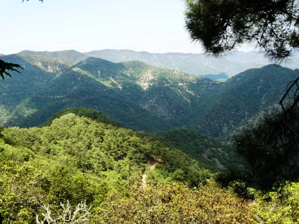 Berge troodos Landschaft Meer Zypern Insel — Stockfoto