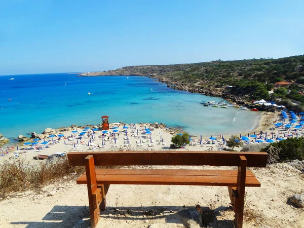 tezgah üzerinde plaj sahil peyzaj Akdeniz deniz Kıbrıs Adası