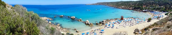 Panorama Strand Küste Landschaft Mittelmeer Meer Zypern Insel — Stockfoto