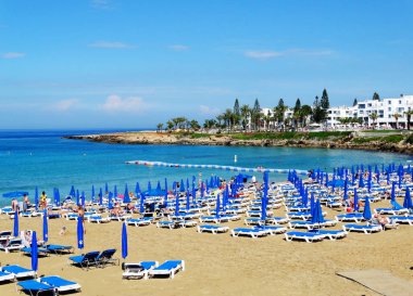 plaj sahil peyzaj Akdeniz deniz Kıbrıs Adası 