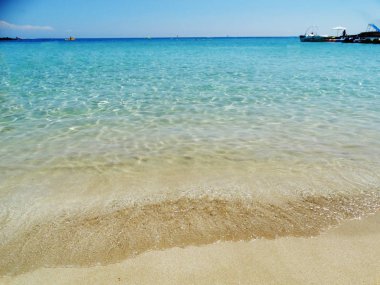 plaj sahil peyzaj Akdeniz deniz Kıbrıs Adası 