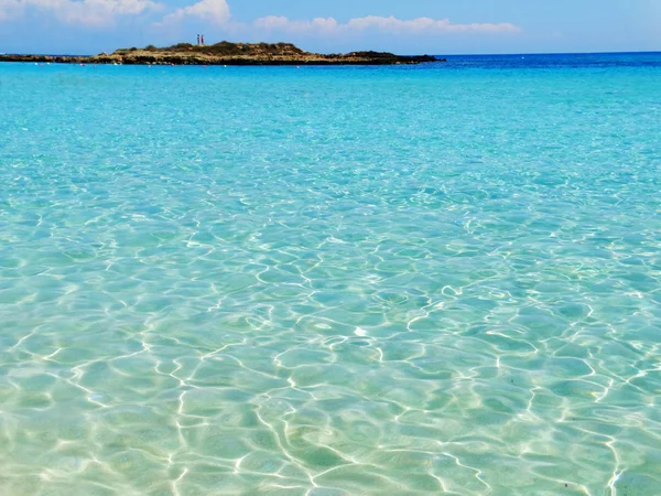 Strand Küste Landschaft Mittelmeer Meer Zypern Insel — Stockfoto