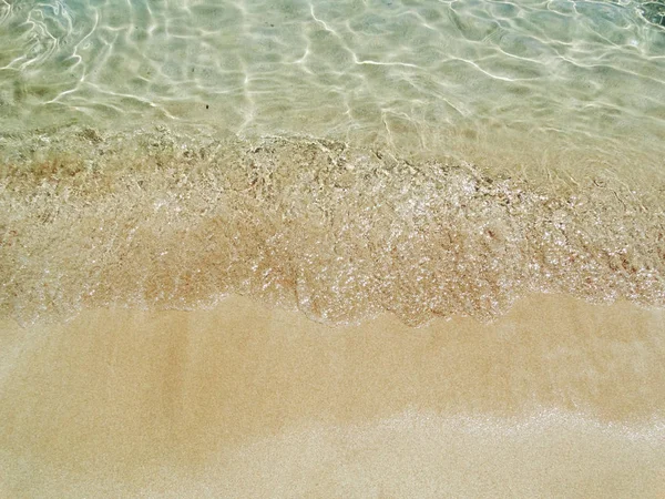 पानी बनावट रेत समुद्र तट ग्रीष्मकालीन अवकाश पृष्ठभूमि — स्टॉक फ़ोटो, इमेज