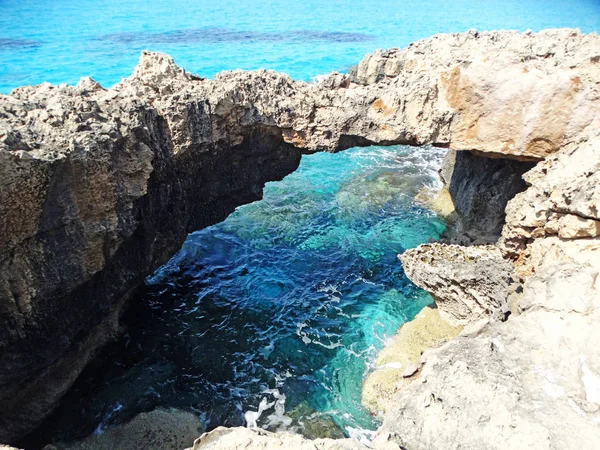 Littoral paysage mer Méditerranée Chypre île — Photo