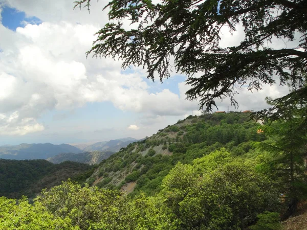 Στα βουνά του Τροόδους τοπίο στη θάλασσα νησί της Κύπρου — Φωτογραφία Αρχείου