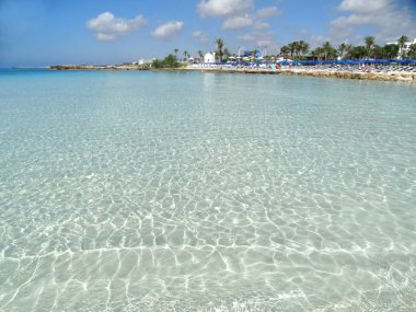 plaj sahil peyzaj Akdeniz deniz Kıbrıs Adası 