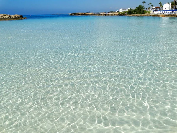 Strand kust landschap Middellandse Zee Cyprus island — Stockfoto