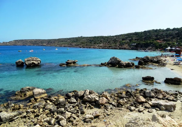 Strand Küste Landschaft Mittelmeer Meer Zypern Insel — Stockfoto
