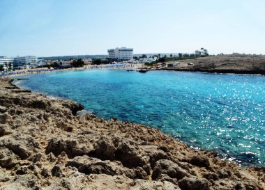 kayalık sahil peyzaj Akdeniz deniz Kıbrıs Adası 