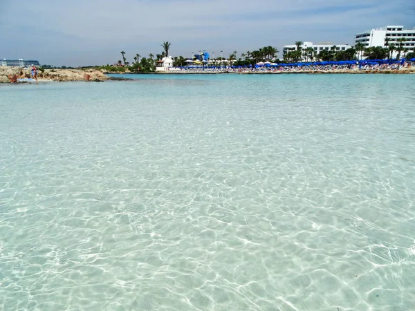 Plage côte paysage mer Méditerranée Chypre île — Photo