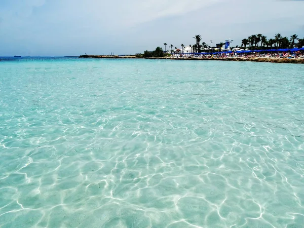 Spiaggia costa paesaggio Mar Mediterraneo Cipro Isola — Foto Stock