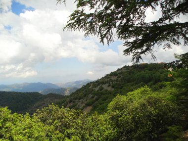 dağlar troodos deniz Kıbrıs ada manzara 