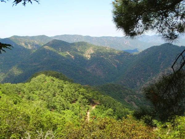 Berge troodos Landschaft Meer Zypern Insel — Stockfoto