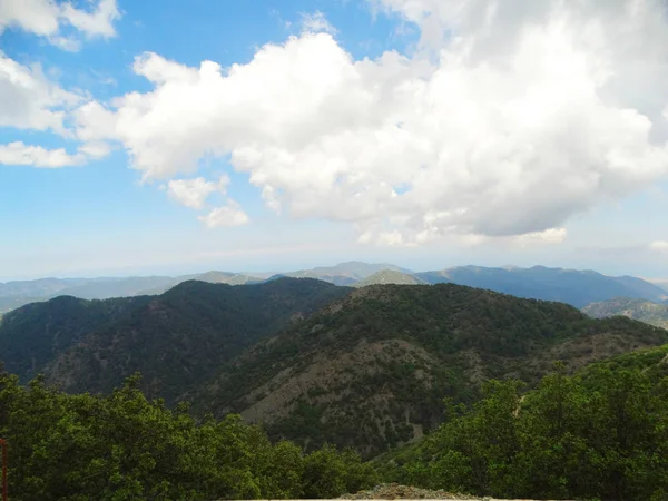 Berge troodos Landschaft Meer Zypern Insel — Stockfoto