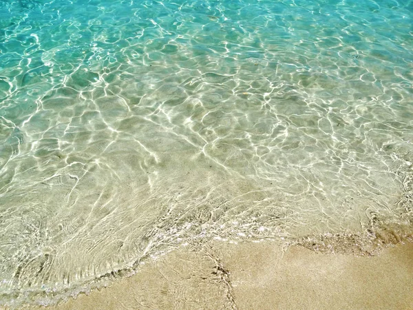 水纹理沙海滩夏季假日背景 — 图库照片