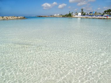 plaj sahil peyzaj Akdeniz deniz Kıbrıs Adası 
