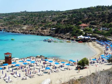 plaj sahil peyzaj Akdeniz deniz Kıbrıs Adası 