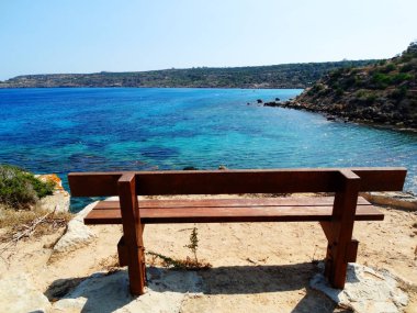 plaj sahil peyzaj Akdeniz deniz Kıbrıs Adası 