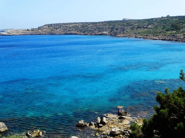 Пляж побережье Средиземного моря острова Кипр — стоковое фото