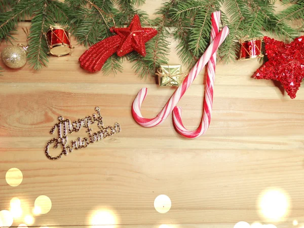 ahşap arka plan christmas dekorasyon ve kopya alanı