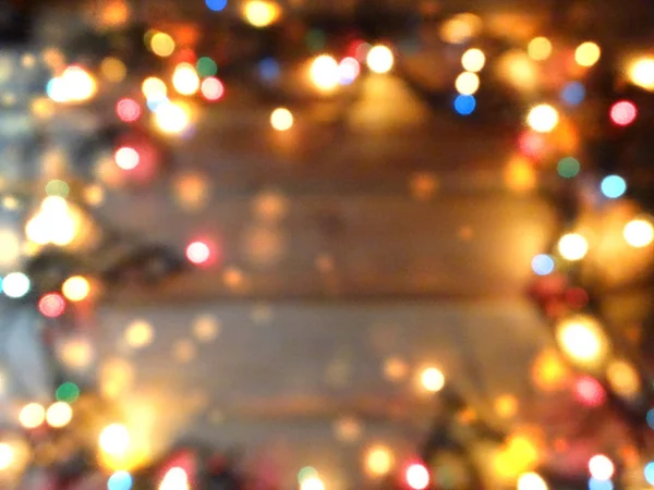 Astratto sfondo morbido offuscata Natale luci ghirlanda — Foto Stock