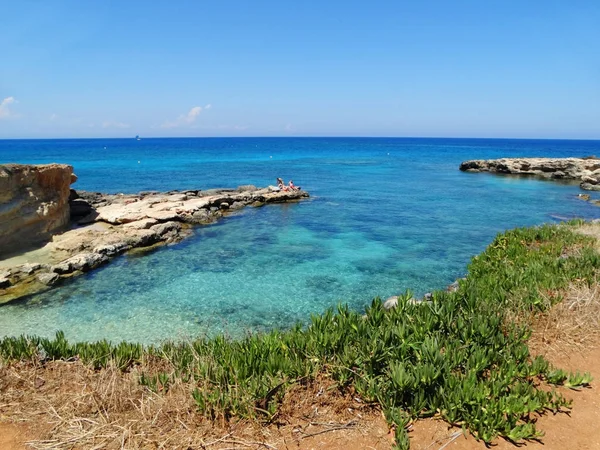 Пляж побережье Средиземного моря острова Кипр — стоковое фото