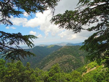 dağlar troodos deniz Kıbrıs ada manzara 